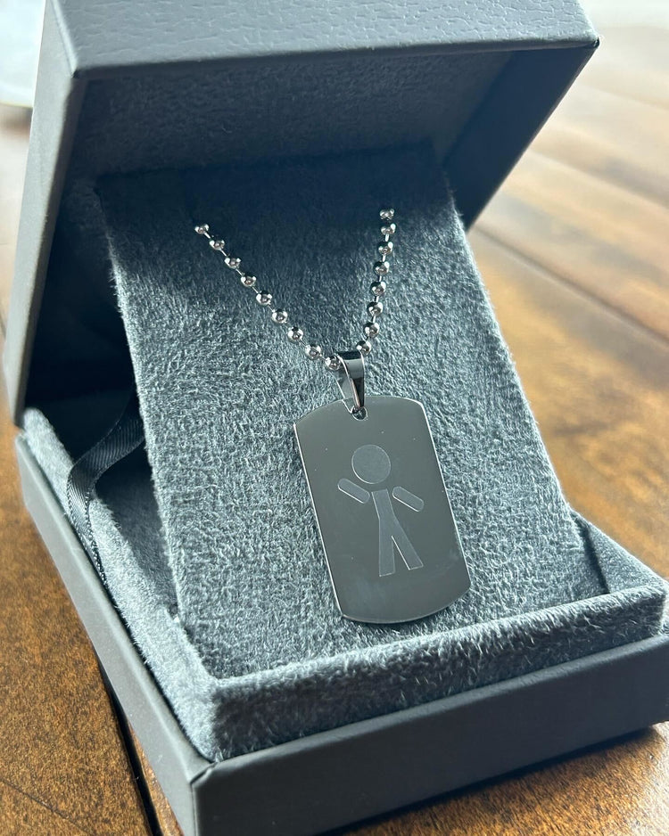 Young-At-Heart Stainless Steel Diamond Engraved Dog Tag
