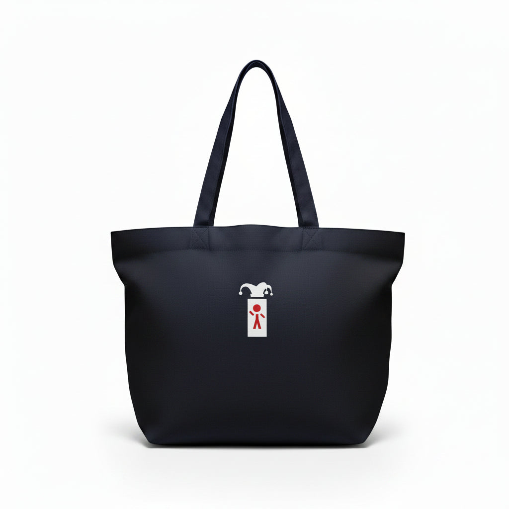 Silliest Suede Like Box Logo Tote Bag