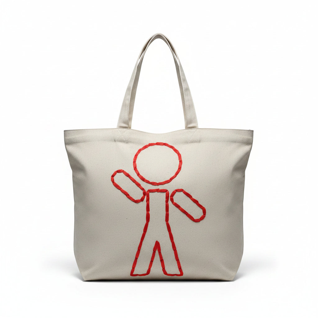 Y-Guy Red Yarn Logo Tote Bag