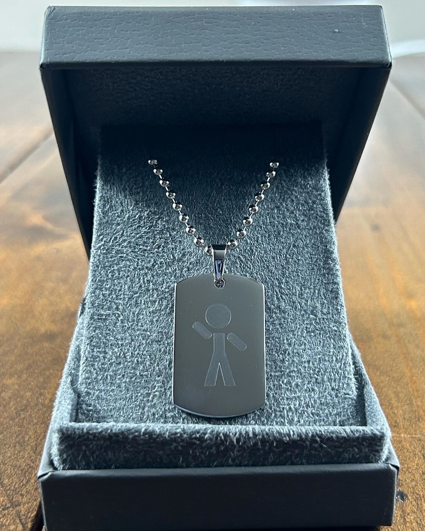 Young-At-Heart Stainless Steel Diamond Engraved Dog Tag