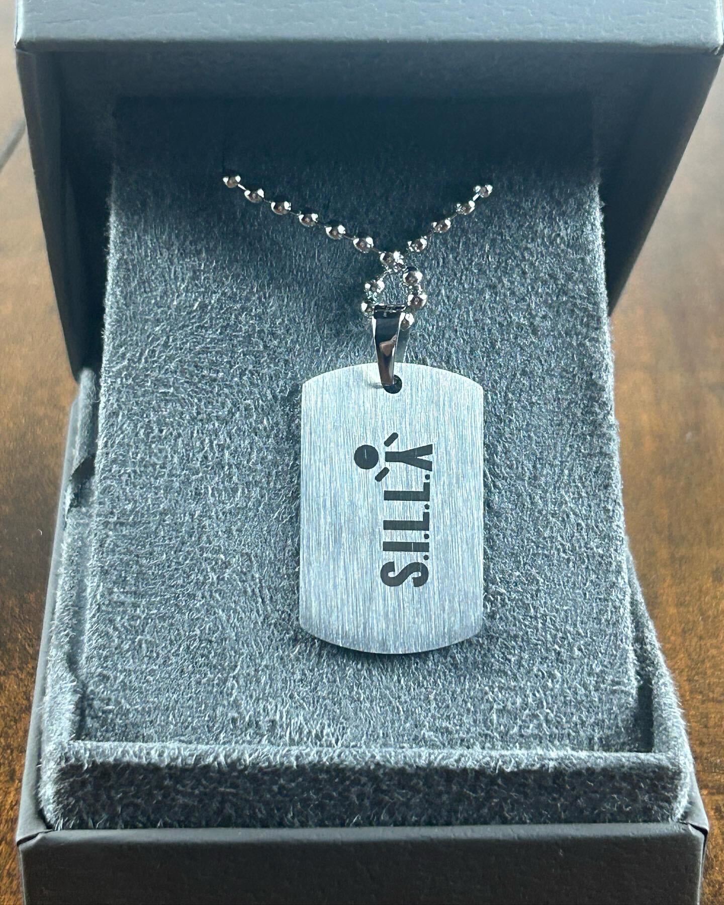 Young-At-Heart Stainless Steel Diamond Engraved Dog Tag