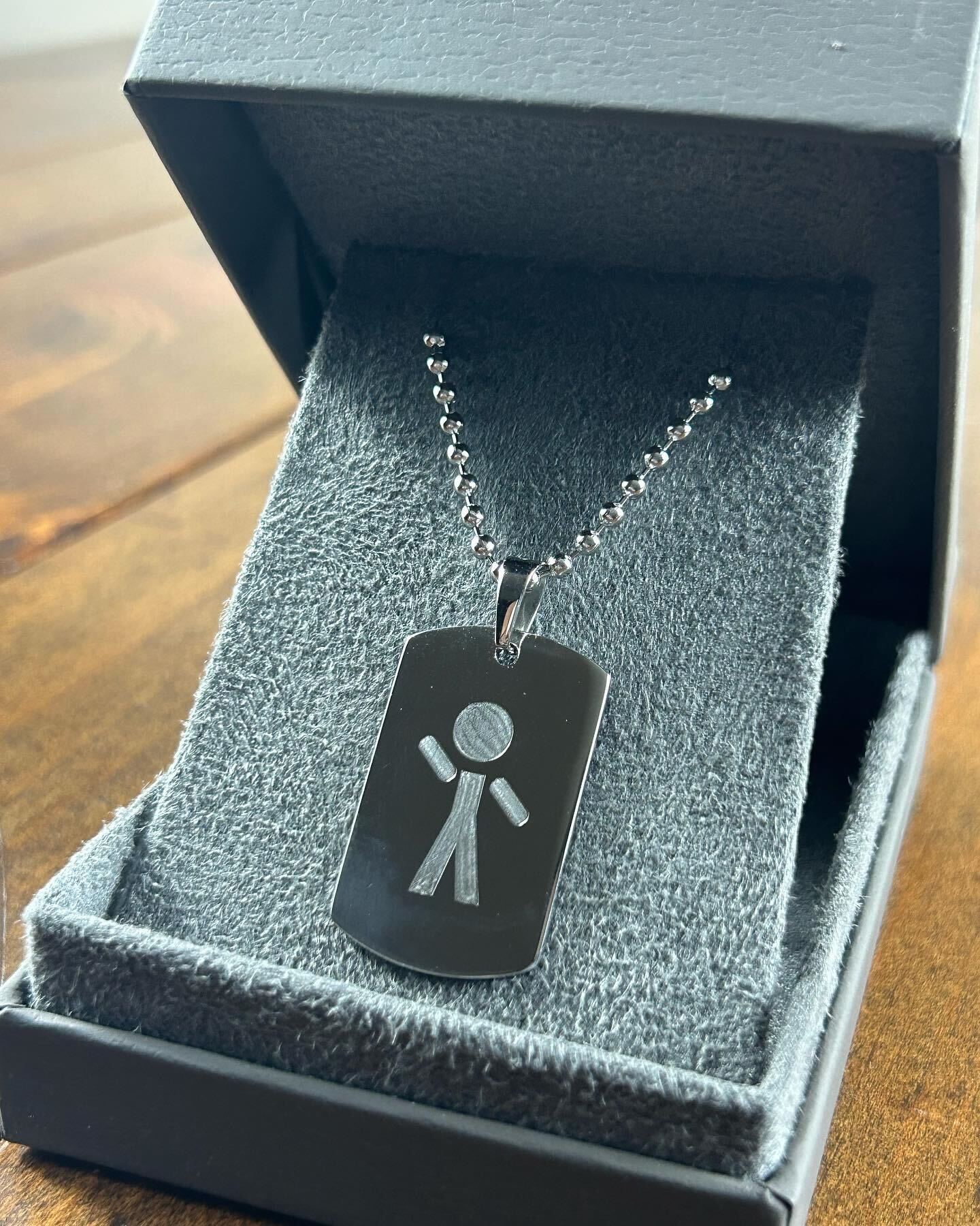 Young-At-Heart Stainless Steel Diamond Engraved Dog Tag