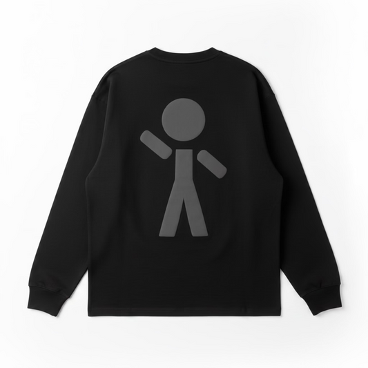Young-At-Heart Y-Guy Puff Print Long Sleeve Tee