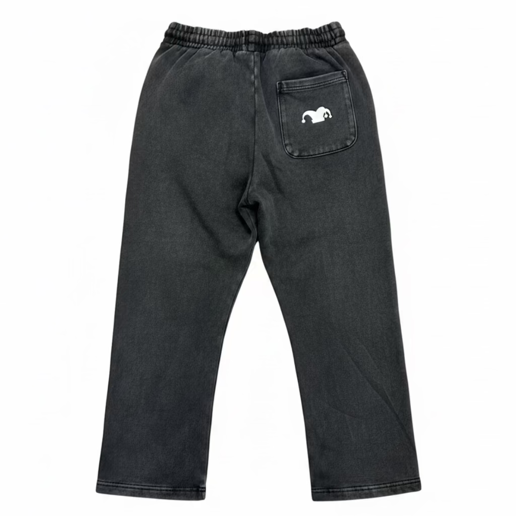 Young-At-Heart Y-Guy Logo Oversized Enzyme Washed Straight Leg Baggy Sweats
