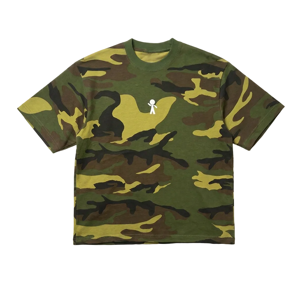 Y-Guy Logo Camo Cropped Tee