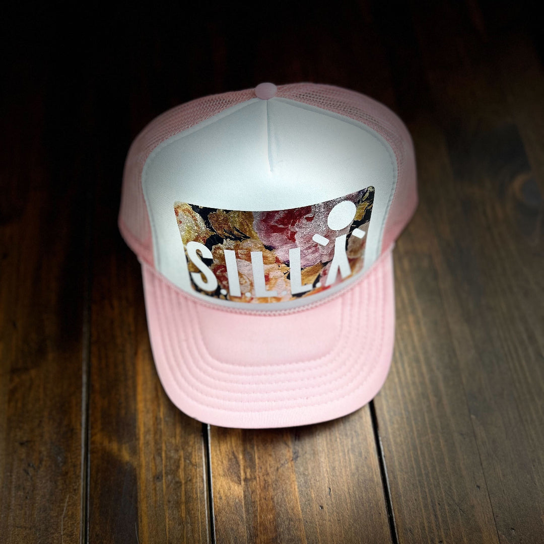 S.I.L.L.Y Floral Metallic Foam Truckers