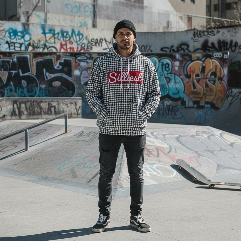 Silliest Limited Edition Houndstooth AOP Hoodie (aka The Hound)