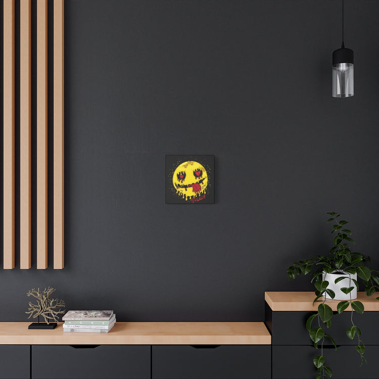Melt My Heart Black Canvas Art