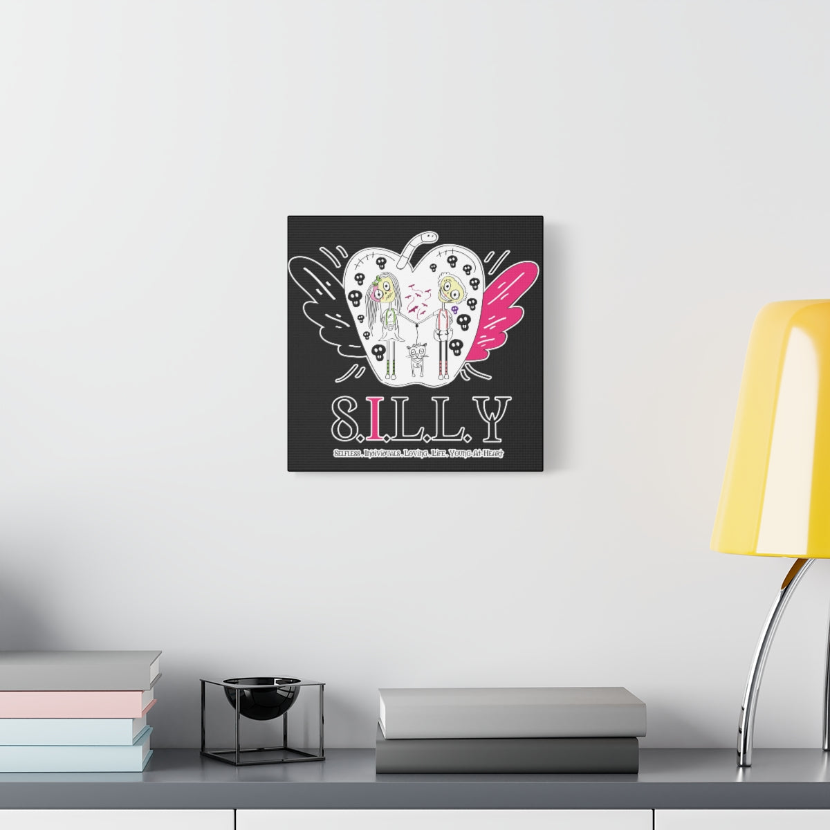 Together Forever Black Canvas Art