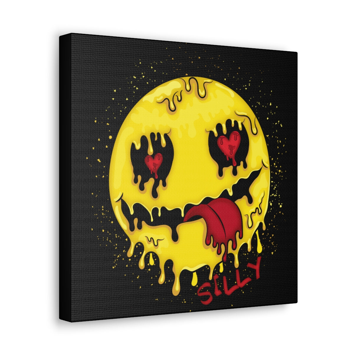 Melt My Heart Black Canvas Art