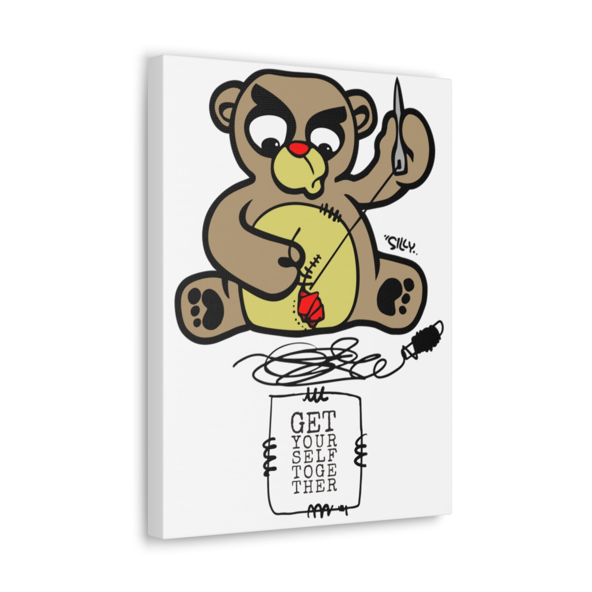 Get Yourself Together White Canvas Art