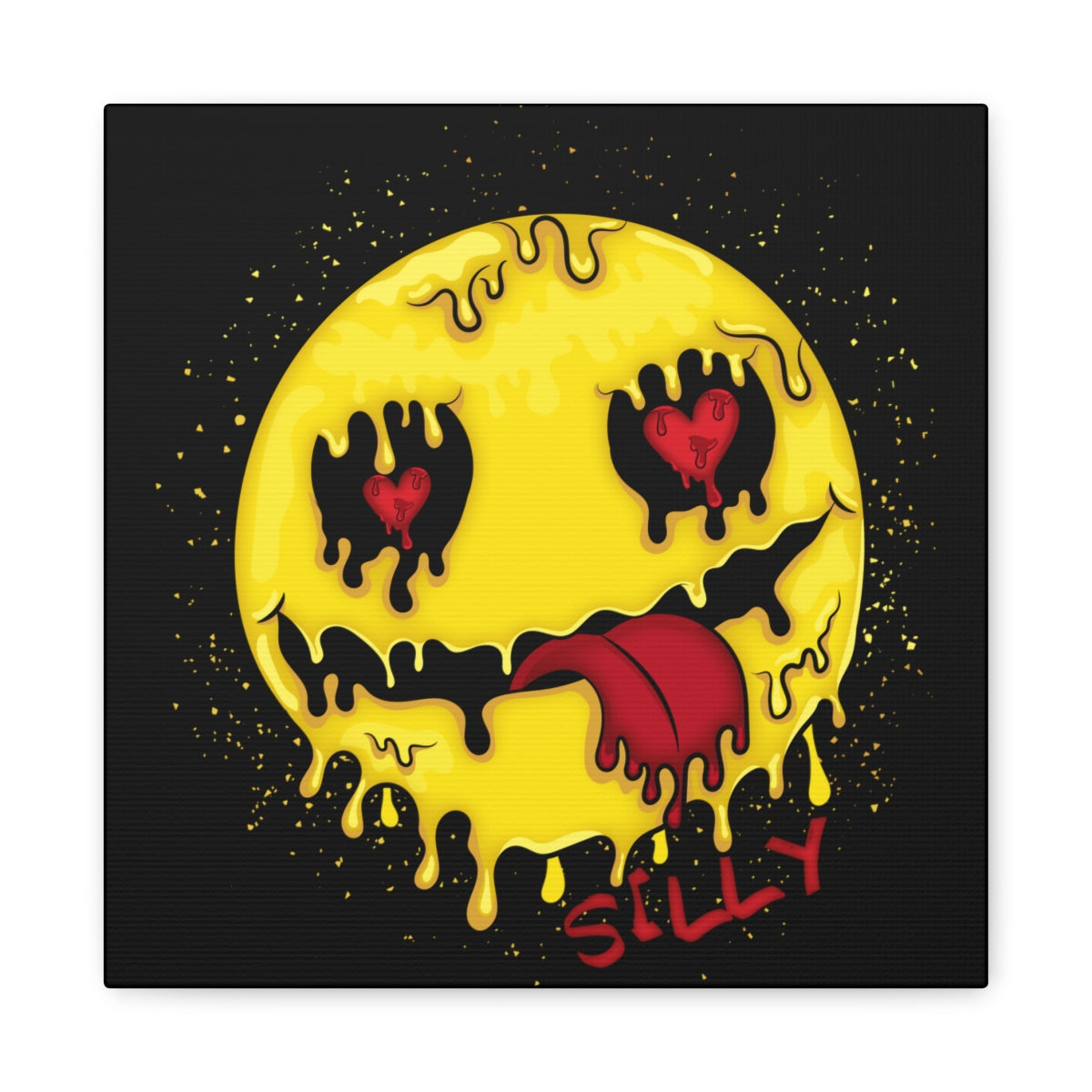 Melt My Heart Black Canvas Art