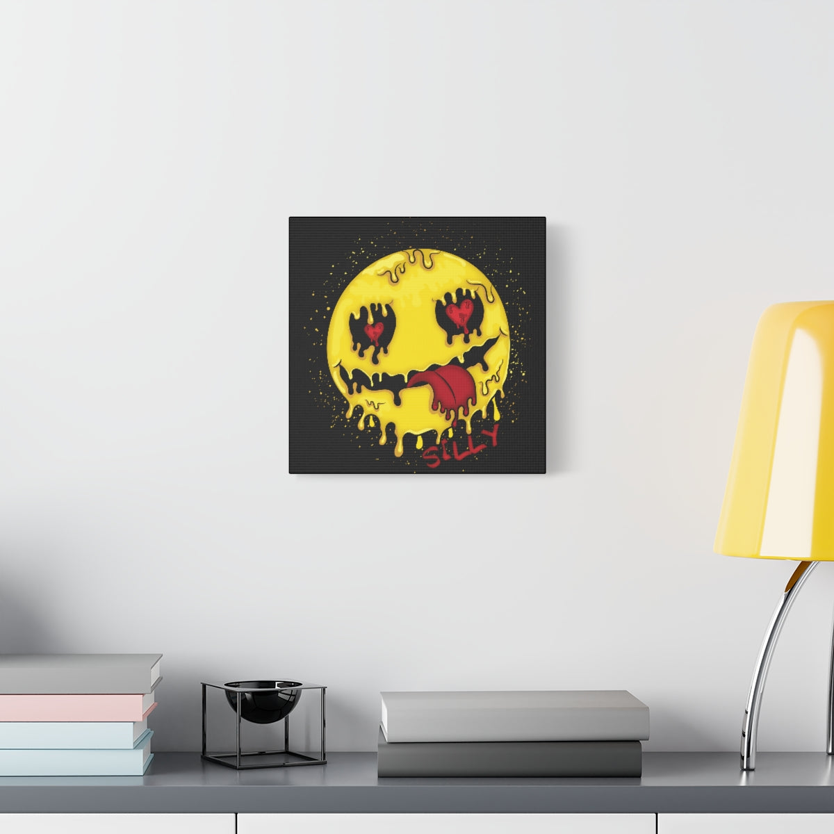 Melt My Heart Black Canvas Art