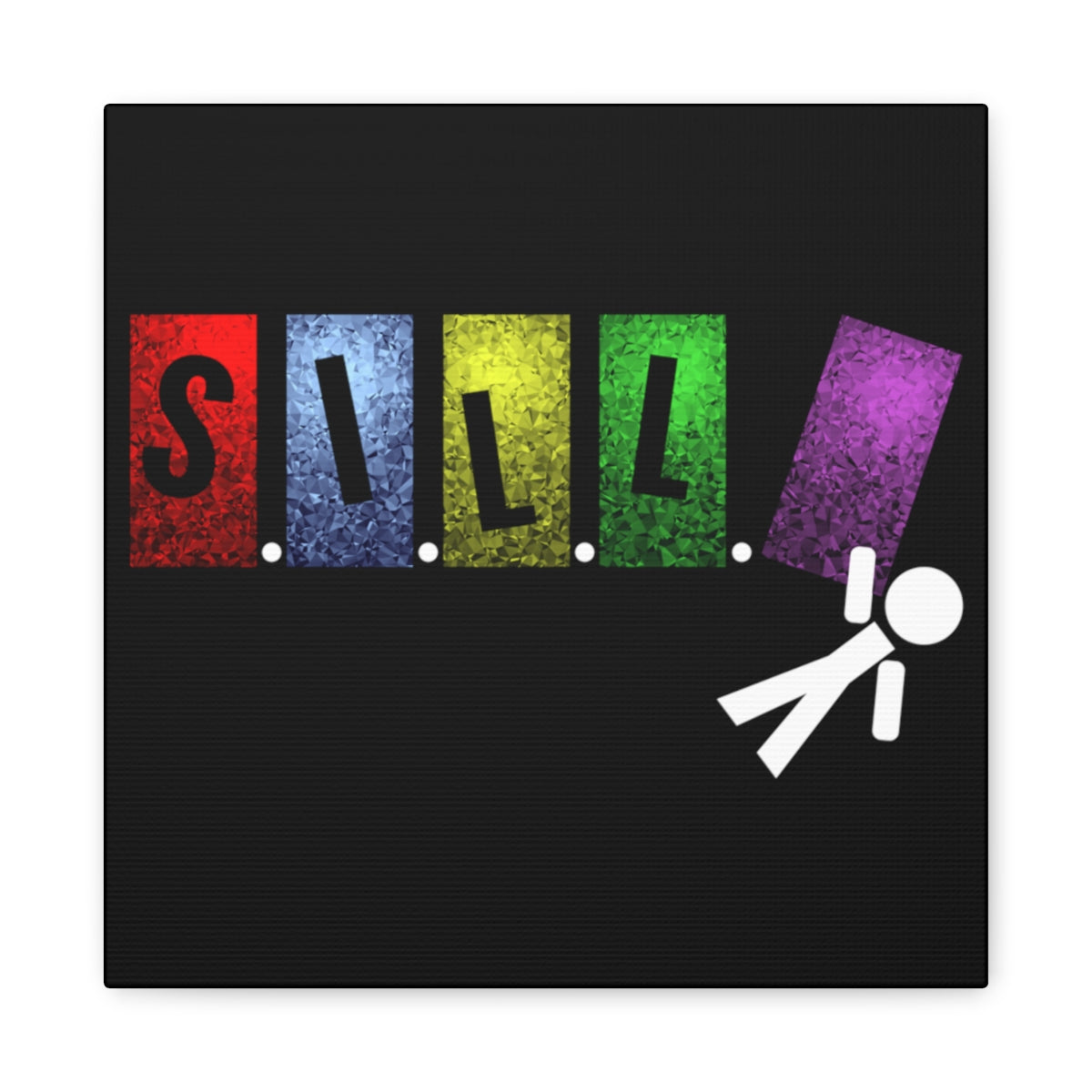 Hang In There Black Canvas Art