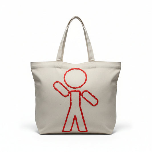 Y-Guy Red Yarn Logo Tote Bag