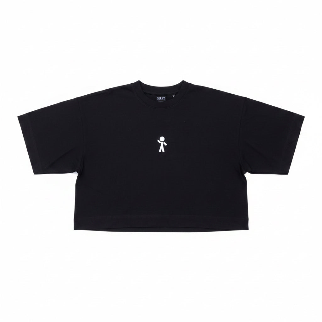 Young-At-Heart Ultra Heavyweight Cropped Logo Oversized Tee