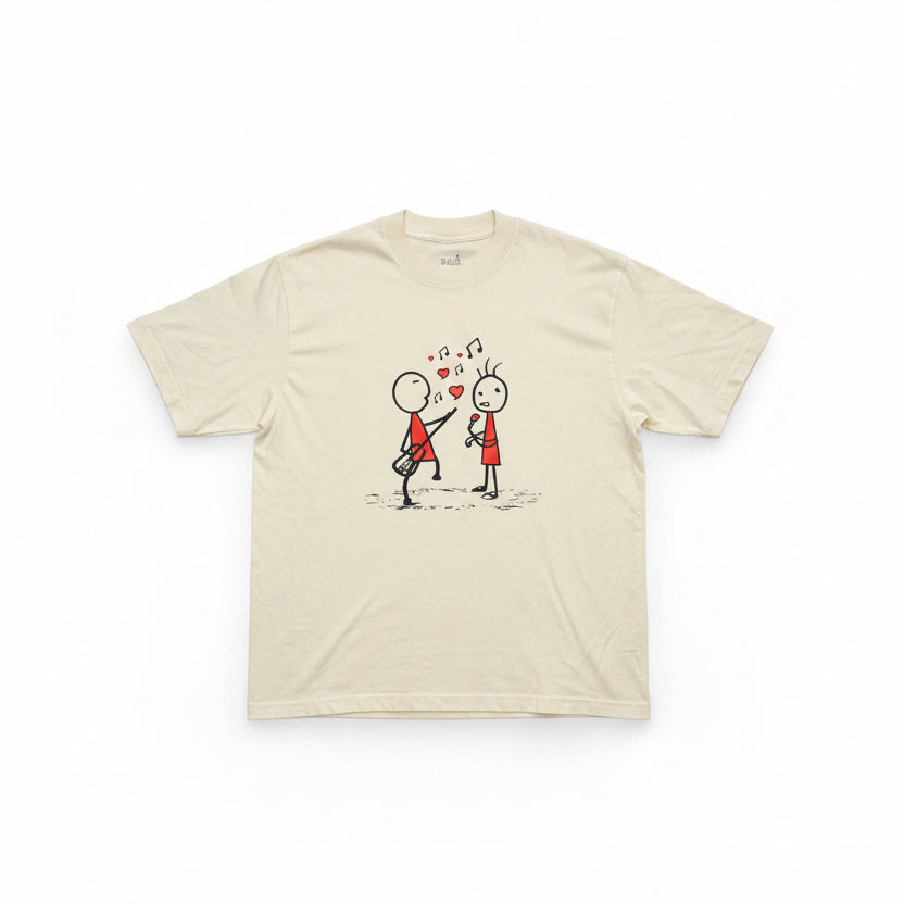 My Heart’s Stereo Garment Dyed Black Oversized Heavyweight Tee