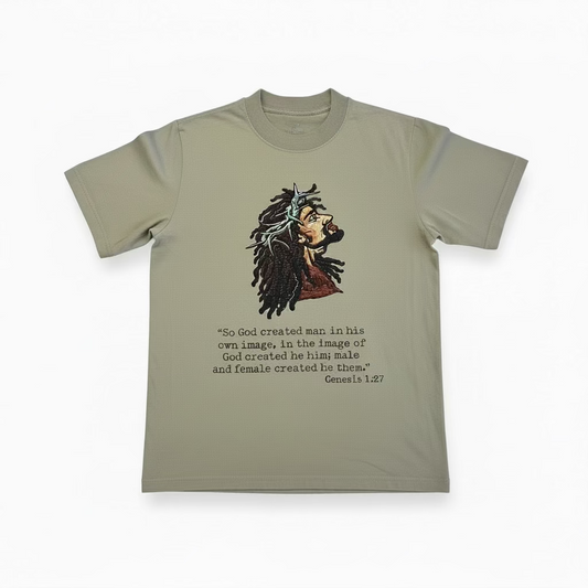 In His Image Oversized Garment Dyed Heavyweight Boxy Tee