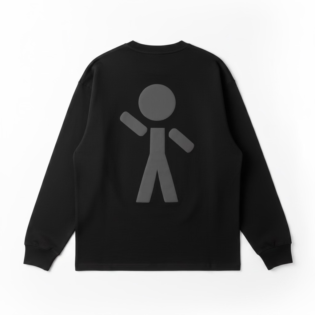 Young-At-Heart Y-Guy Puff Print Long Sleeve Tee