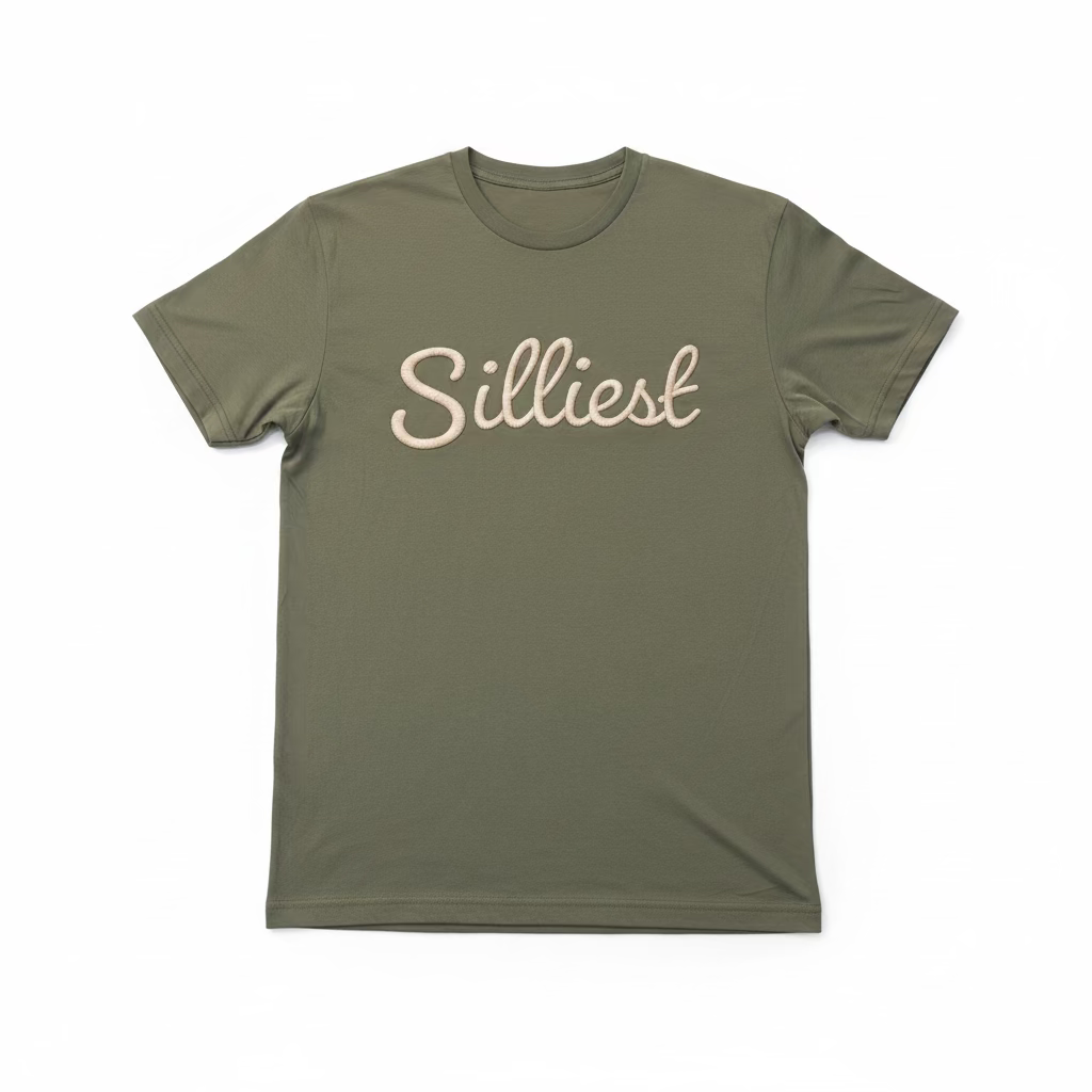 Silliest Faux Embroidery Logo Tee