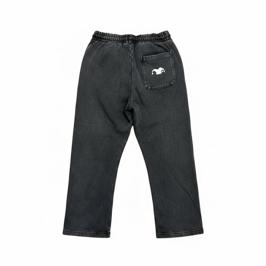 Young-At-Heart Dazed Oversized Enzyme Washed Straight Leg Baggy Sweats