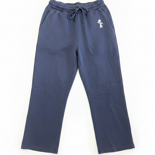 Young-At-Heart Y-Guy Logo Oversized Enzyme Washed Straight Leg Baggy Sweats