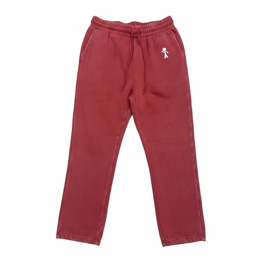 Young-At-Heart Y-Guy Logo Oversized Enzyme Washed Straight Leg Baggy Sweats