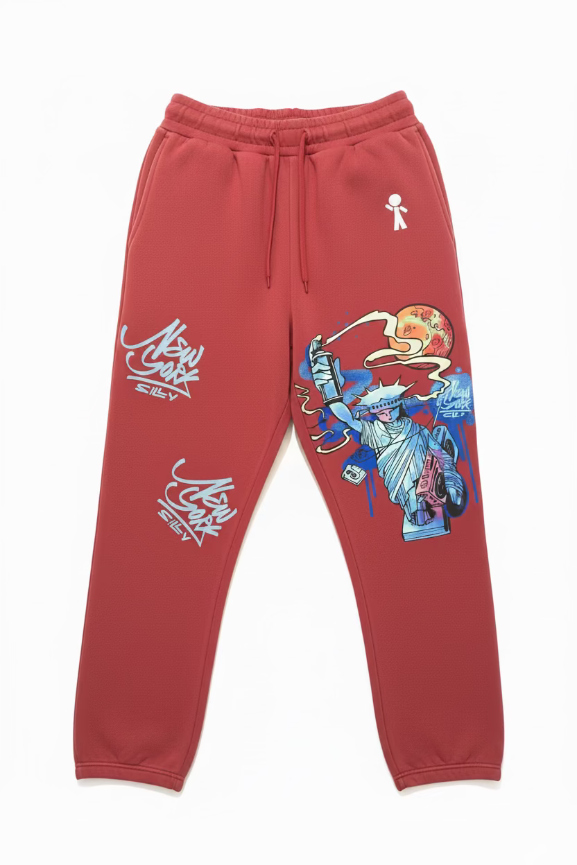 NYC Hip-Hop Oversized Vintage Washed Sweatpants