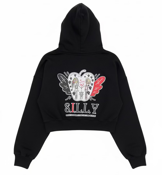 Together Forever Revisited Women’s Cropped Garment Dyed Heavyweight Hoodie