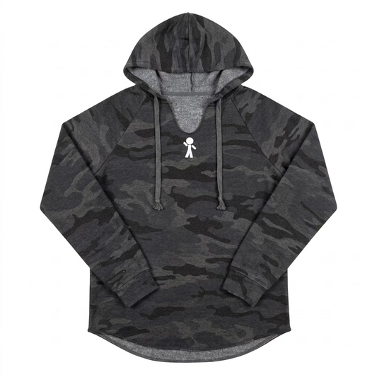 Y-Guy Women’s Black Camo Logo Hoodie