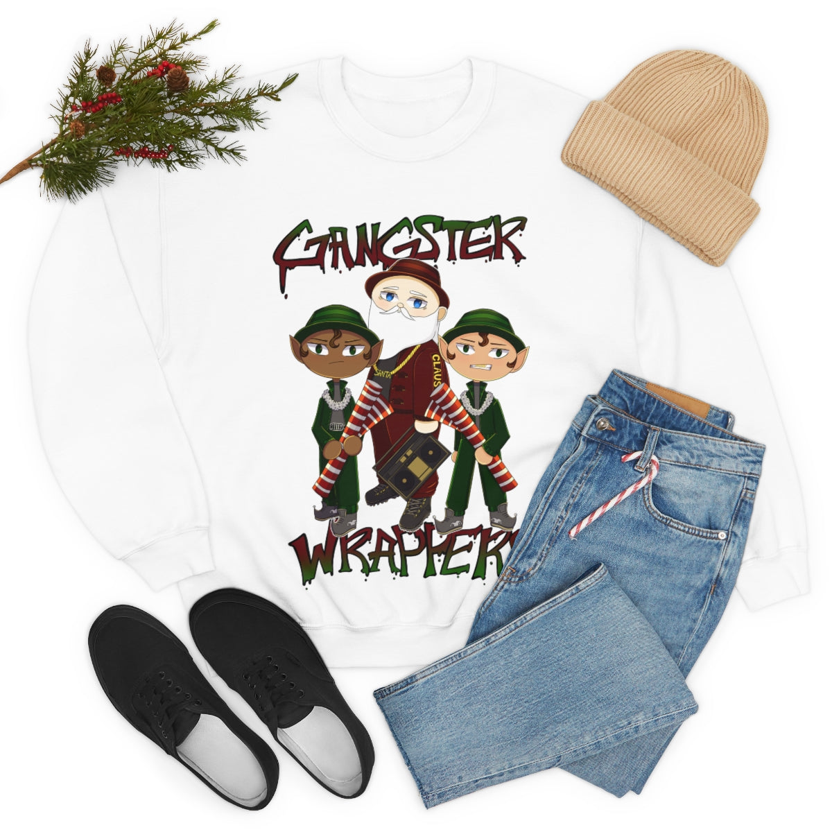 Gangster Wrappers Unisex Heavy Crewneck Sweatshirt