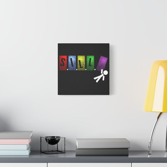 Hang In There Black Canvas Art