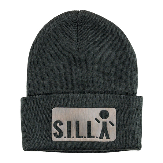 S.I.L.L.Y Brushed Metal Plate Beanie
