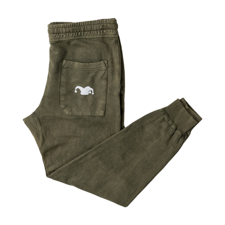 Young-At-Heart Olive Unisex Vintage Joggers
