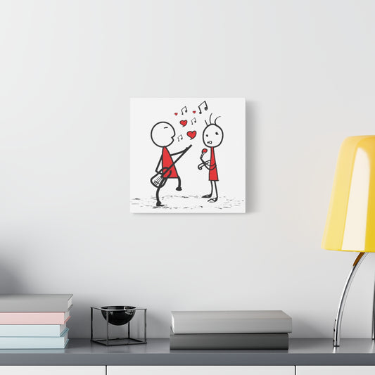 My Hearts Stereo White Canvas Art